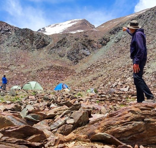 Summit camp and the Yunam peak