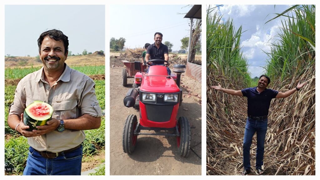 Happy and Successful Dr Tushar in his farm